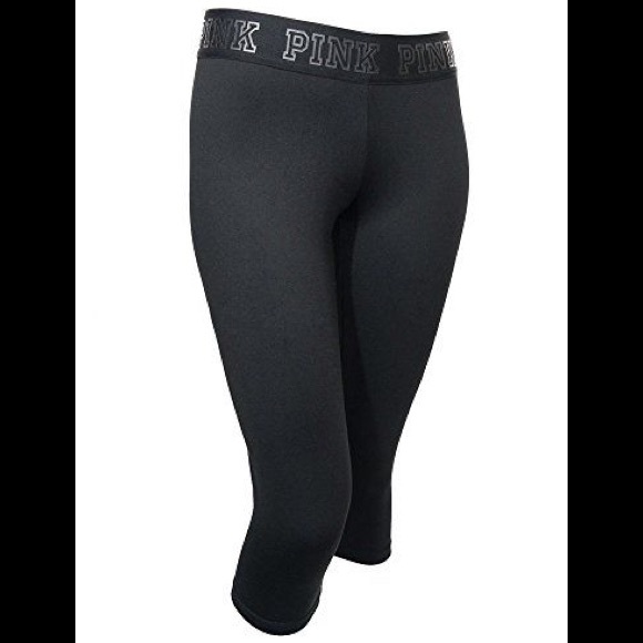 Victoria's Secret Pink Crop Leggings Black - Picture 4 of 4